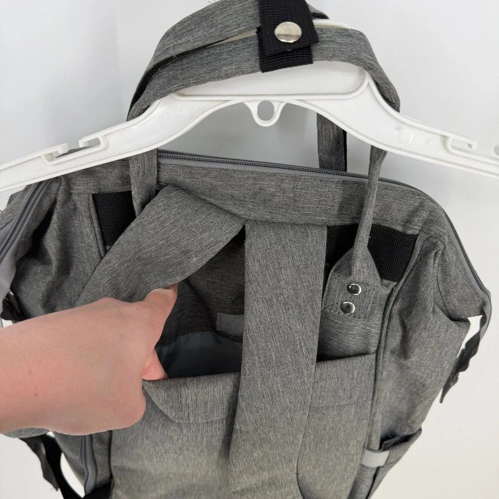 Koknit Knitting Backpack Diaper Bag Large Gray Yarn Organizer Craft Project Baby